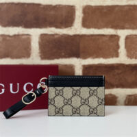 GUCCI 구찌 GG 엠블럼 스트랩 카드 케이스 카드지갑 819121