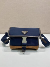 PRADA 프라다 리나일론 및 사피아노 가죽 스마트폰 케이스 메신저백 2ZH108
