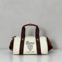GUCCI 구찌 스몰 프린트 캔버스 더플백 여행가방 816865