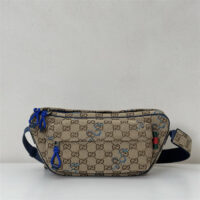 GUCCI 구찌 GG 캔버스 라지 슬링백 벨트백 802096
