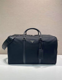 PRADA 프라다 리나일론 및 사피아노 가죽 더플백 여행가방 2VC013